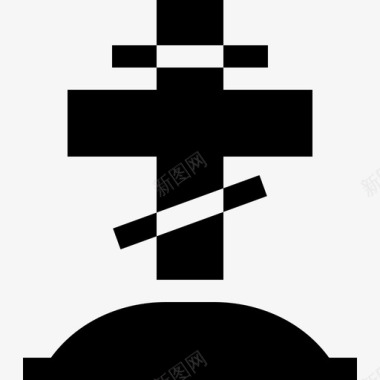拜占庭十字架18号葬礼已满图标图标
