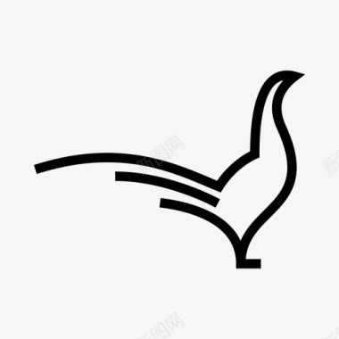 抽象雉鸡鸟羽毛图标图标