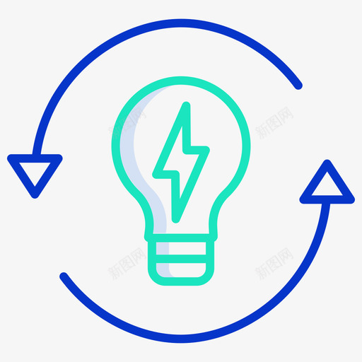 灯泡能量52外形颜色图标svg_新图网 https://ixintu.com 外形 灯泡 能量 颜色