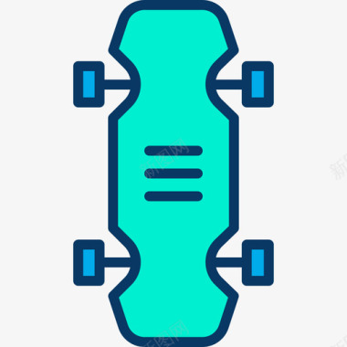 滑板运输141线颜色图标图标