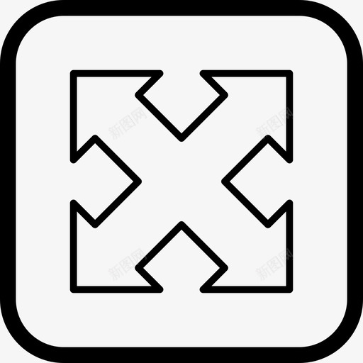 扩展定向放大图标svg_新图网 https://ixintu.com 定向 扩展 放大 通用
