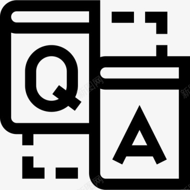 Qa书籍和阅读7线性图标图标