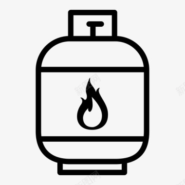 丙烷罐烧烤罐图标图标