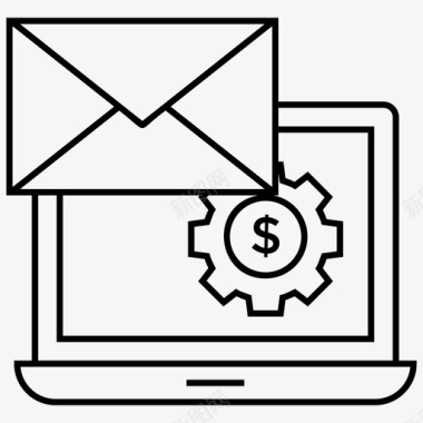 商务电子邮件设置商务沟通沟通概念图标图标