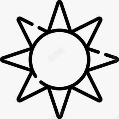 太阳58号春季直线型图标图标