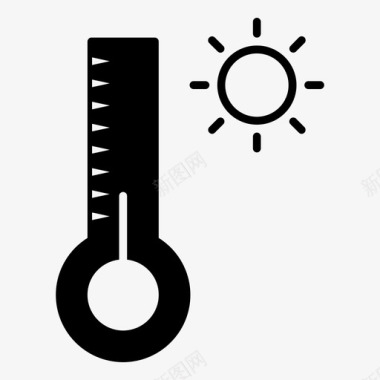 温度计热发热温度图标图标
