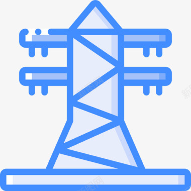 电源线公共服务8蓝色图标图标