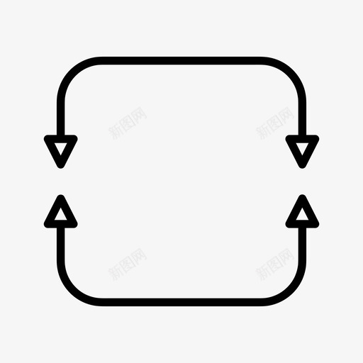 循环箭头方向图标svg_新图网 https://ixintu.com 双头 导航 循环 方向 箭头 重用