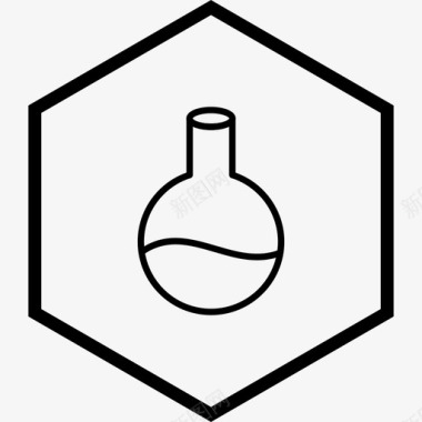 烧瓶化学设备图标图标