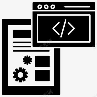 web编码搜索数据分析查找代码图标图标