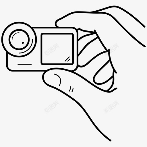 手持式小动作摄像机图标svg_新图网 https://ixintu.com 小动作 手持 摄像机
