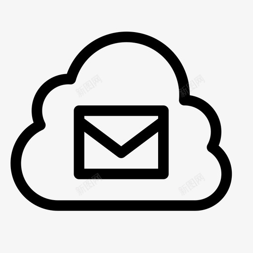 云电子邮件消息在线图标svg_新图网 https://ixintu.com 在线 存储 数据 消息 电子邮件