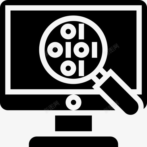 搜索数据和网络管理填充图标svg_新图网 https://ixintu.com 填充 搜索 数据 网络管理