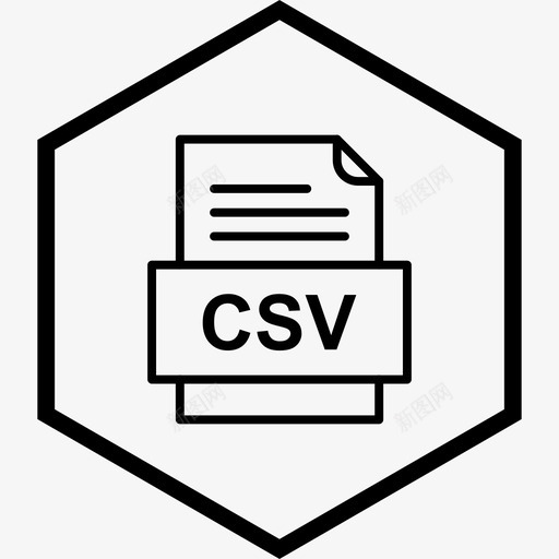 csv文件文件文件类型格式图标svg_新图网 https://ixintu.com 41种文件格式 csv文件文件 文件类型 格式