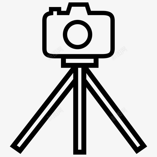 三脚架照相机摄影器材图标svg_新图网 https://ixintu.com 三脚架 摄影器材 照相机
