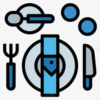 菜肴餐厅104线性颜色图标图标