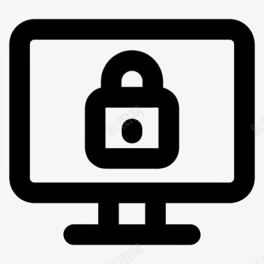 电脑锁密码保护图标图标