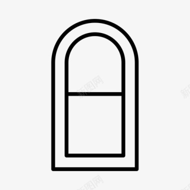 拱形窗建筑装饰图标图标