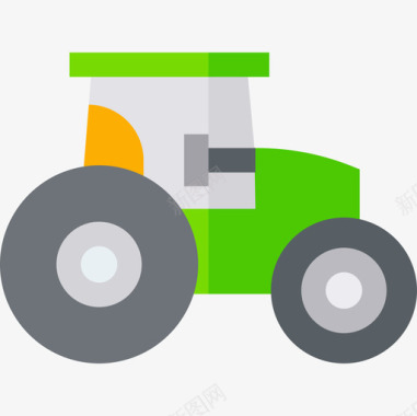 拖拉机车辆和运输工具4台平板图标图标