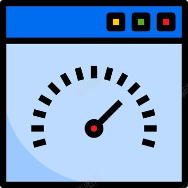 车速表搜索引擎优化和商务4线性颜色图标图标