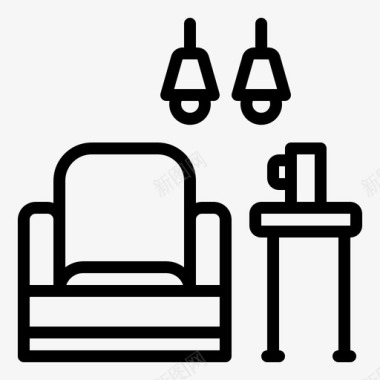 咖啡桌沙发家具图标图标