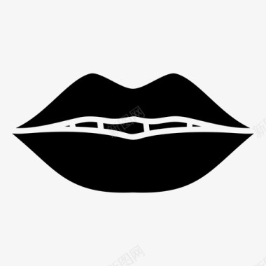 女人唇贴纸女人嘴唇贴纸女性嘴唇图标图标