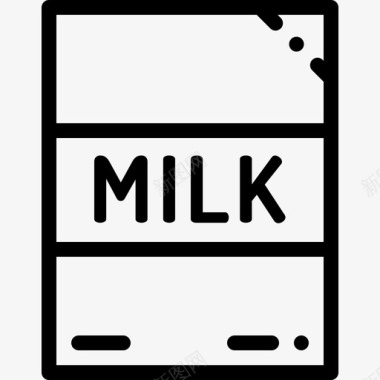 牛奶营养7线性图标图标