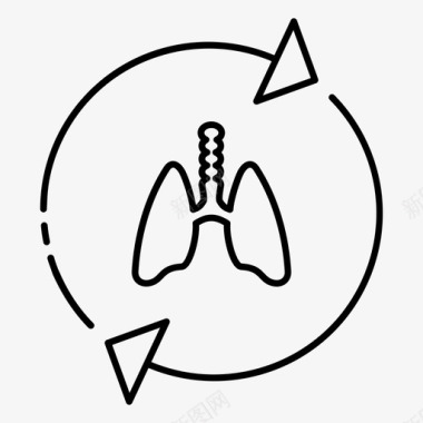 肺解剖医院图标图标
