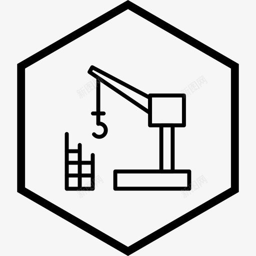 建筑起重机建筑机器图标svg_新图网 https://ixintu.com 建筑 机器 起重机