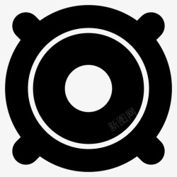 低音符号低音扬声器媒体声音图标高清图片