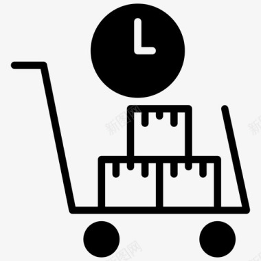 购物车计时购买持续时间图标图标