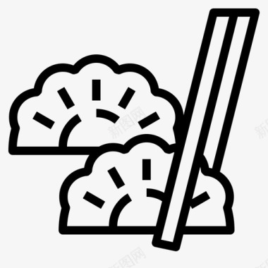 饺子中餐甜点图标图标