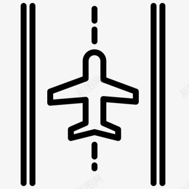 124号机场跑道直线图标图标
