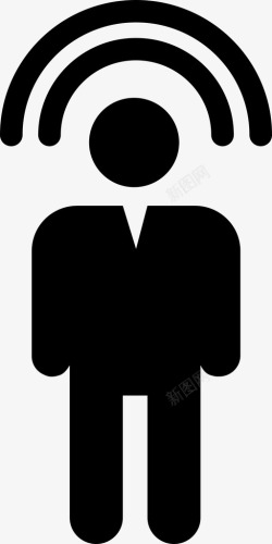 职能人员wifi连接主管广告影响者图标高清图片