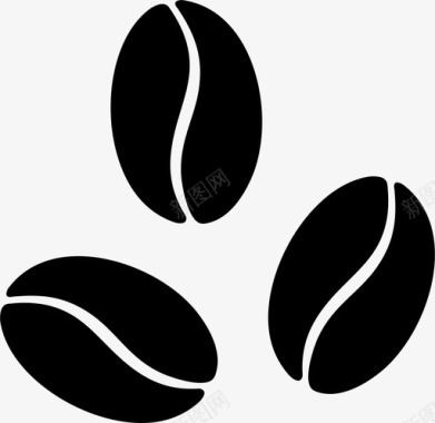 咖啡豆饮料有机图标图标