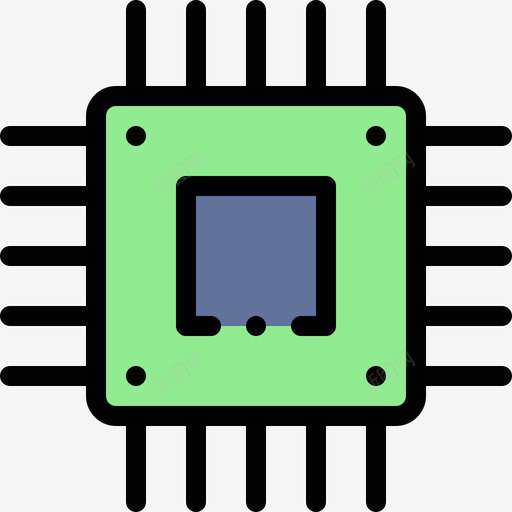 Cpu数字营销138线性彩色图标svg_新图网 https://ixintu.com Cpu 彩色 数字 线性 营销