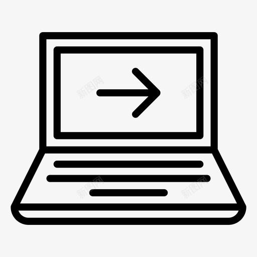 笔记本电脑登录设备下一个图标svg_新图网 https://ixintu.com 下一个 技术 现代科技 电脑 登录 笔记本 设备