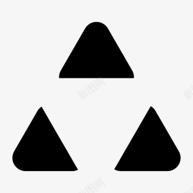 抽象三角形连接回收图标图标