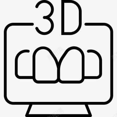 口腔科牙科记录3d口腔科图标图标