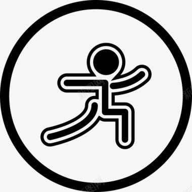 瑜伽锻炼姿势图标图标