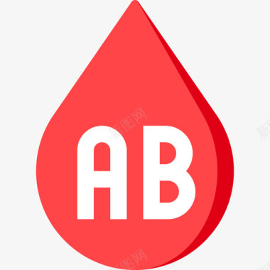 血型献血34平坦图标图标