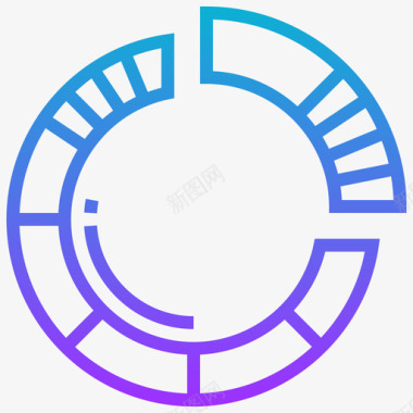 饼图商业分析13梯度图标图标