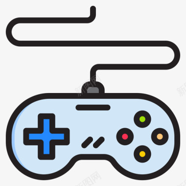 游戏板电子9线性颜色图标图标