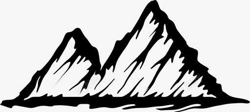 高山攀岩冰川图标图标