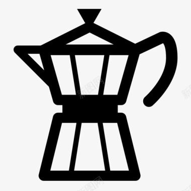 摩卡壶咖啡意大利咖啡图标图标