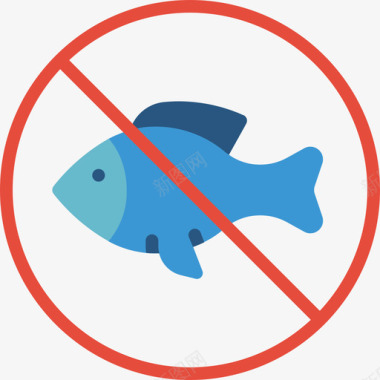 没有鱼素食主义者16平淡图标图标