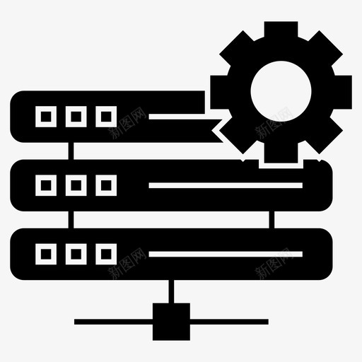 云数据设置云计算云数据图标svg_新图网 https://ixintu.com 云计算 向量 图标 字形 托管 技术 数据 服务 设置