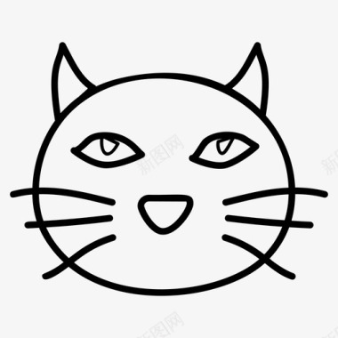 猫脸动物万圣节猫图标图标