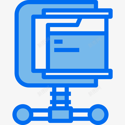 数据压缩大数据43蓝色图标svg_新图网 https://ixintu.com 大数据43 数据压缩 蓝色