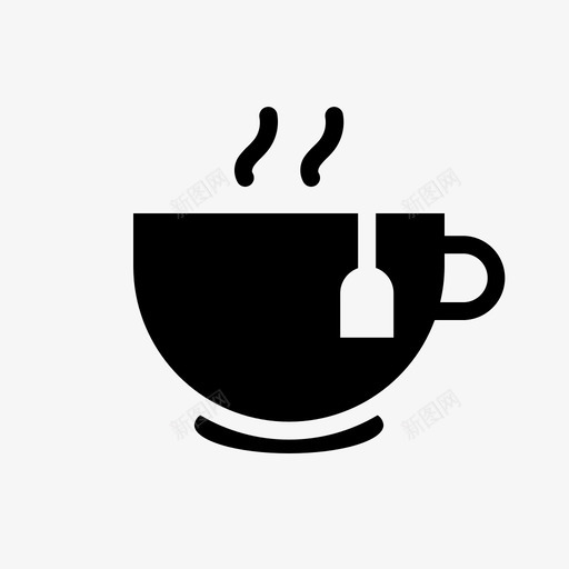 一杯茶咖啡饮料图标svg_新图网 https://ixintu.com 一杯 咖啡 快餐 雕文 饮料